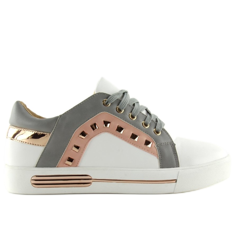 Damen BH-115 Graue Turnschuhe weiß