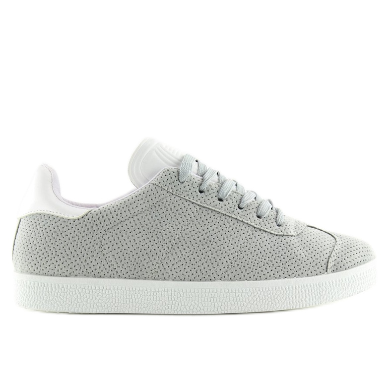 Graue und weiße Damenturnschuhe BL131P GRAU / WEISS