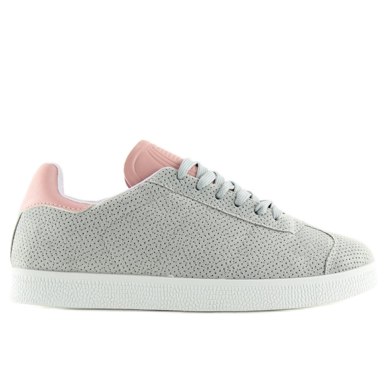 Graue und rosa Damenturnschuhe BL131P GRAU / PINK