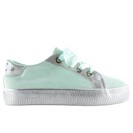 Mintfarbene Damensneaker BS096 BAS-1 Grün