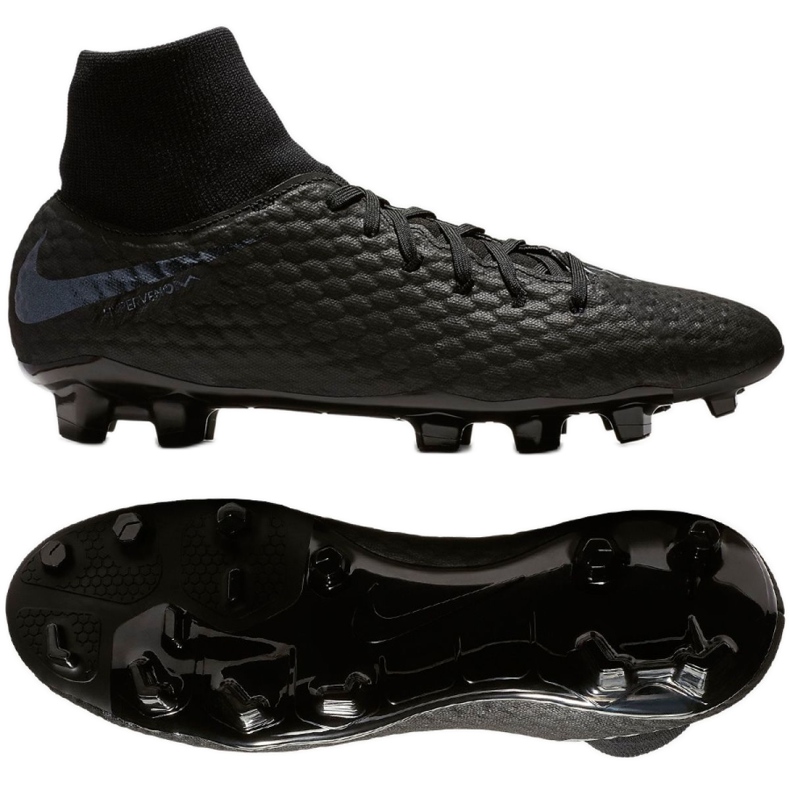 Nike Hypervenom 3 Academy Df Fg M AQ9217-001 Fußballschuhe schwarz schwarz