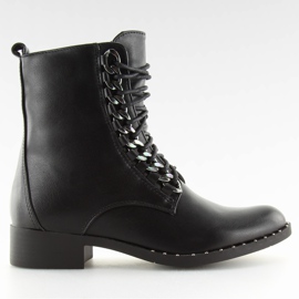 Schwarze Arbeitsstiefel für Damen NC236 schwarz