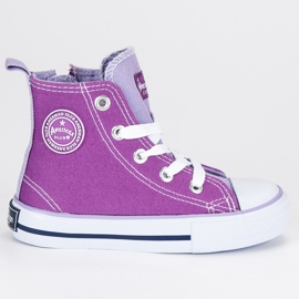American Club Amerikanische Knöchel-Turnschuhe violett