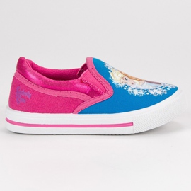 Sneakers Slipony Das Land des Eises blau rosa