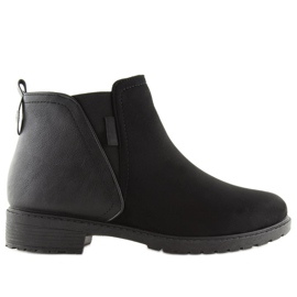 Schwarz schwarze Stiefeletten für Damen NB225P Schwarz