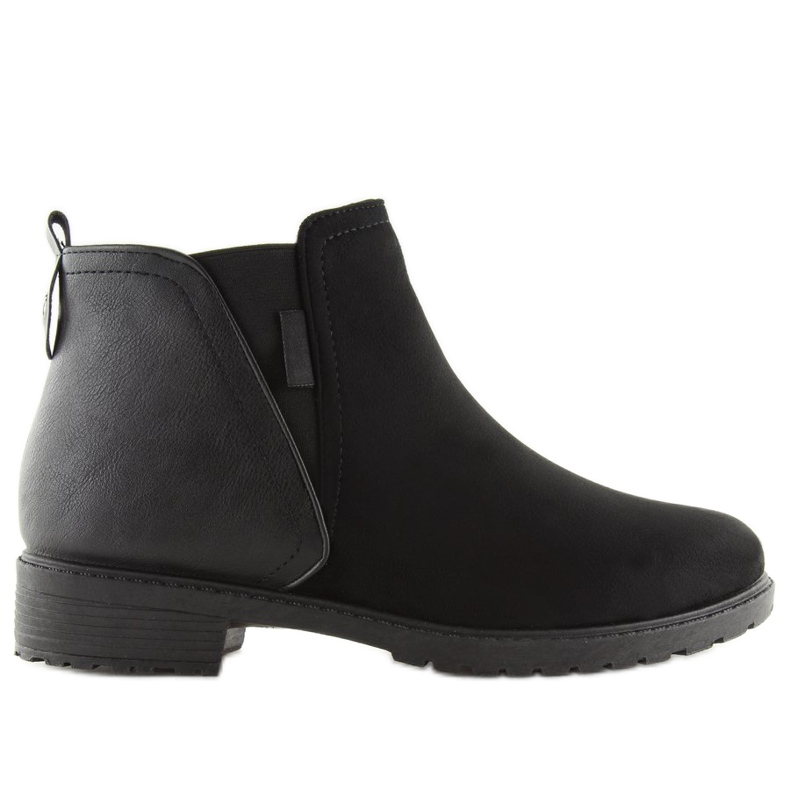 Schwarz schwarze Stiefeletten für Damen NB225P Schwarz