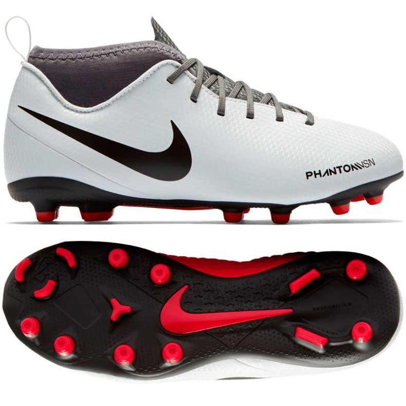 Nike Phantom Vsn Club Df Fg Jr AO3288-060 Fußballschuhe mehrfarbig weiß