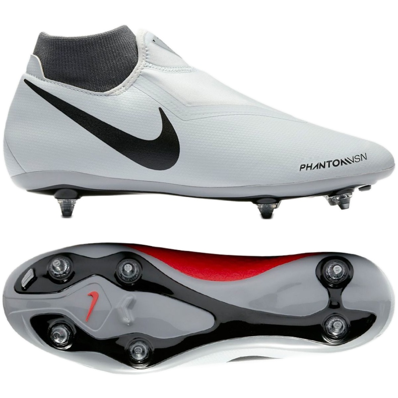 Nike Phantom Vsn Academy Df Sg AO3260-060 Fußballschuhe weiß grau
