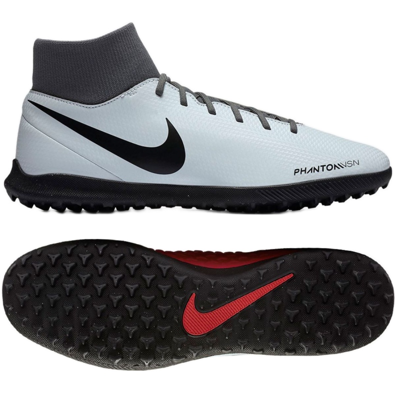 Nike Phantom Vsn Club Df Tf AO3273-060 Fußballschuhe weiß grau