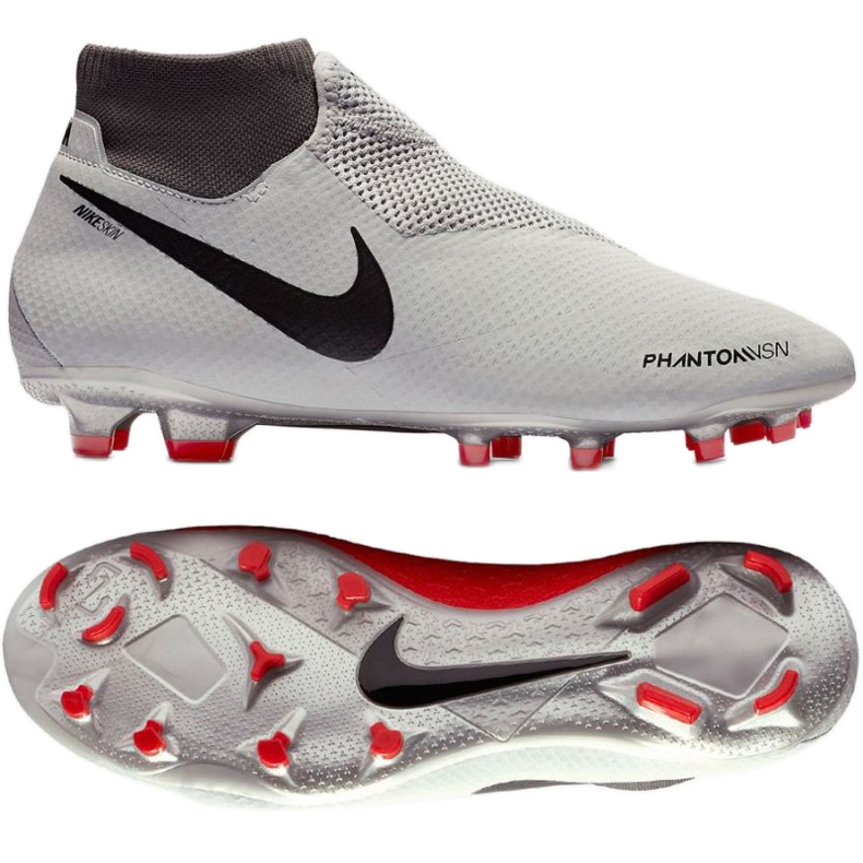 Nike Phantom Vsn Pro Df Fg AO3266-060 Fußballschuhe weiß grau