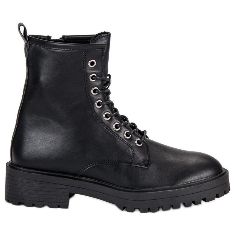 Corina Stylische Arbeitsstiefel schwarz