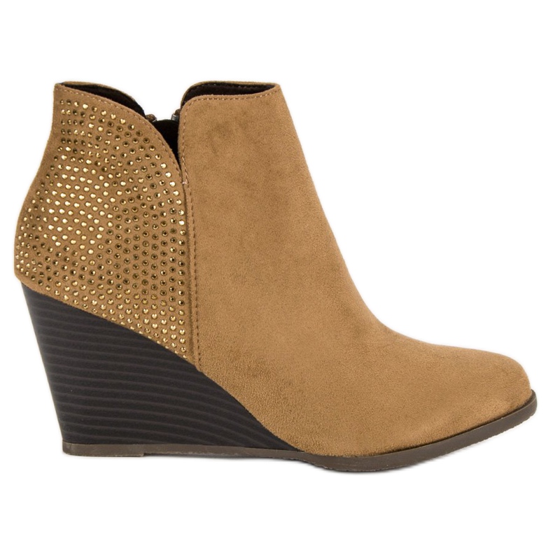 Corina Elegante Keilstiefel braun