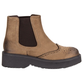 Corina Bequeme Wildlederstiefel braun