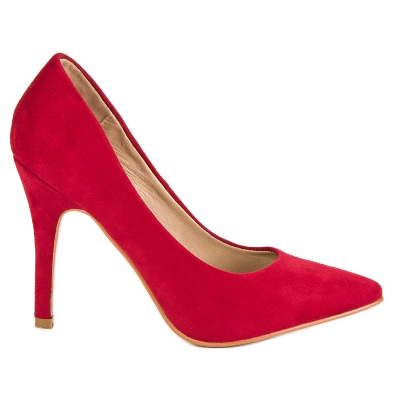 Rote Wildleder-Heels