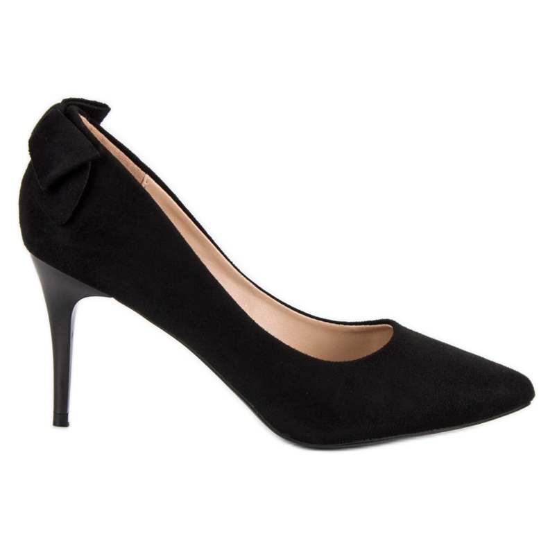 Modische Wildleder VINCEZA High Heels schwarz