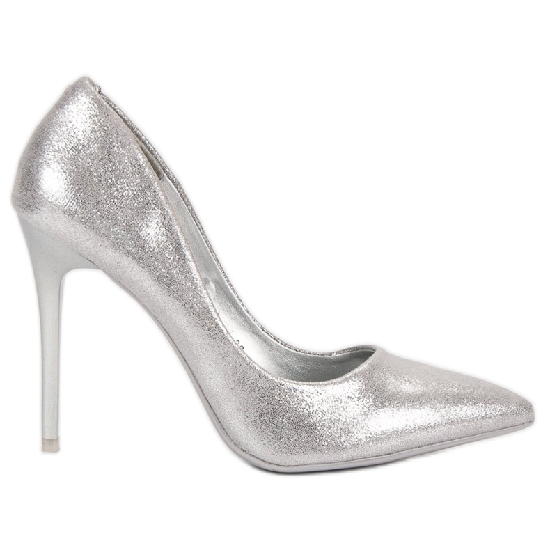 VINCEZA Silberne Absätze grau
