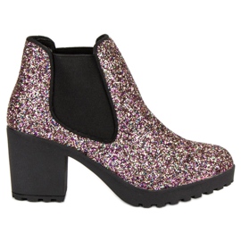 Corina Modische Jodhpurstiefel lila