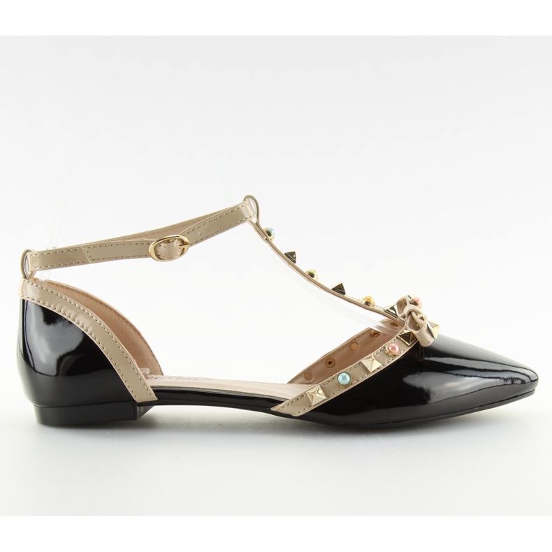 Ballerinas mit Nieten schwarz DM29P schwarz