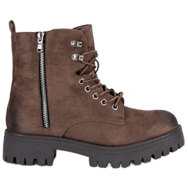 Corina Arbeiter aus geknotetem Wildleder braun