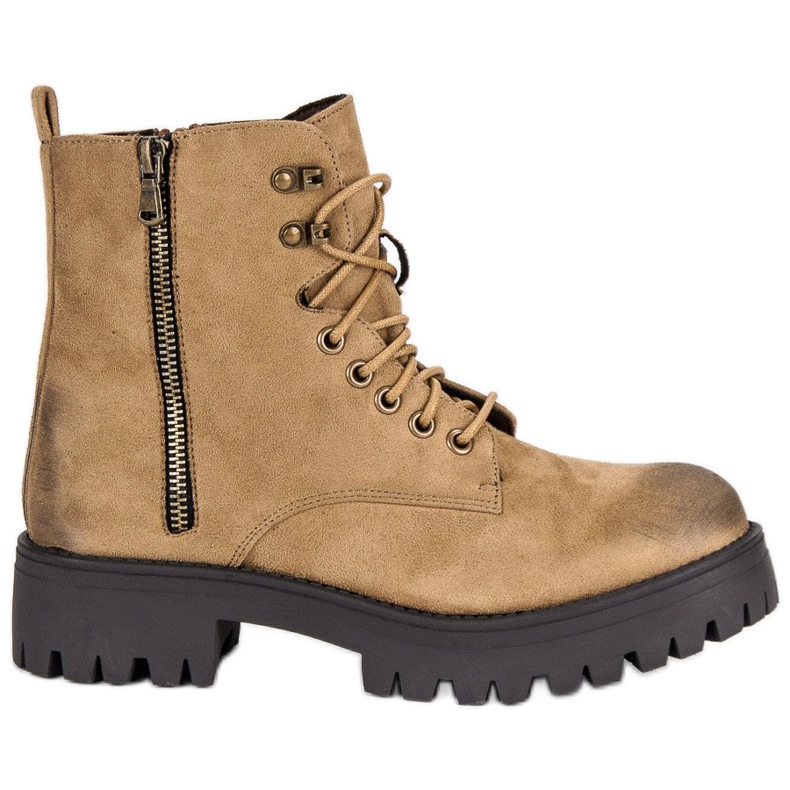 Corina Arbeiter aus geknotetem Wildleder braun