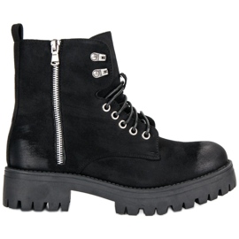 Corina Arbeiter aus geknotetem Wildleder schwarz