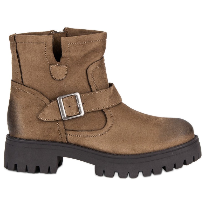 Corina Arbeitsstiefel aus Wildleder braun