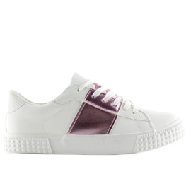 Damen Sneakers weiß und rosa M896 WEISS / PINK violett