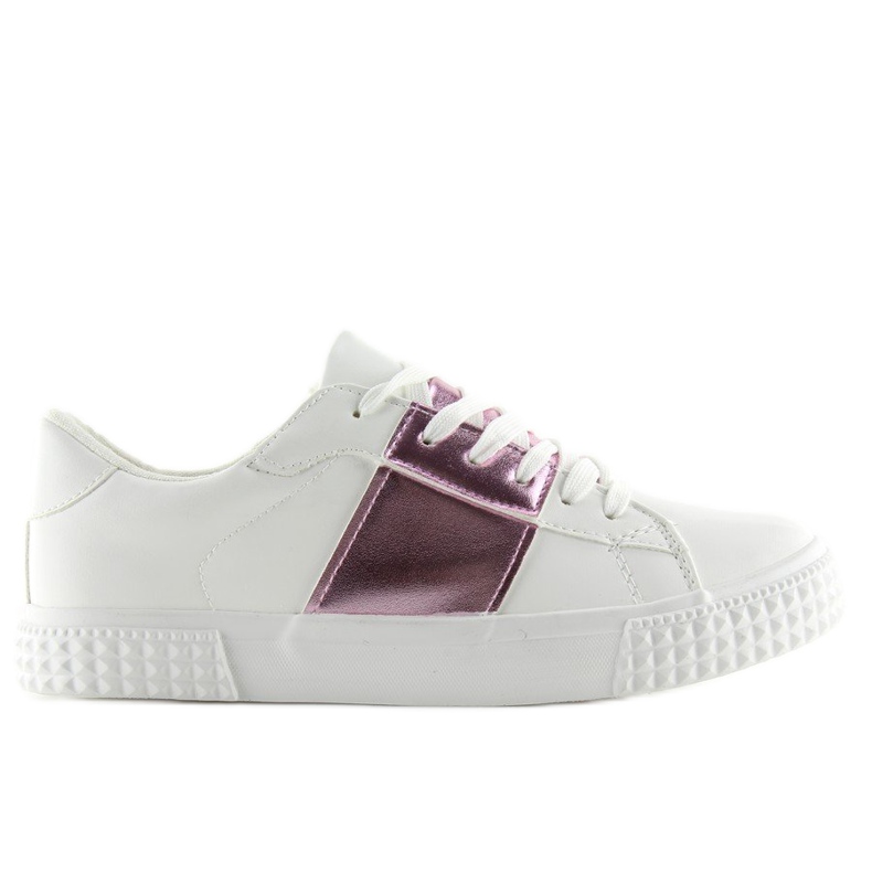 Damen Sneakers weiß und rosa M896 WEISS / PINK violett