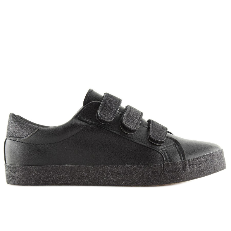 Schwarze XL10P Schwarze Sneakers mit Klettverschluss
