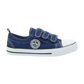 American Club Sneaker aus amerikanischem Denim mit Klettverschluss navy blau