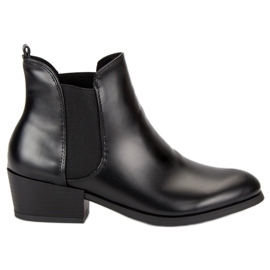 Corina Schwarze Chelsea-Boots mit hohen Absätzen