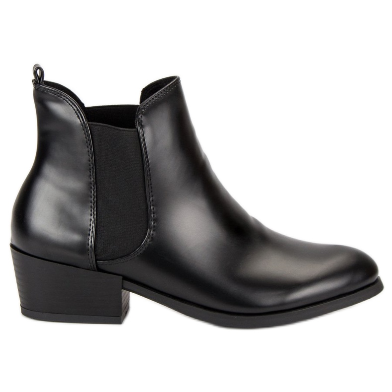 Corina Schwarze Chelsea-Boots mit hohen Absätzen