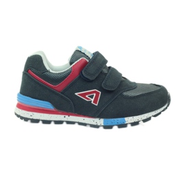 American Club Amerikanische ADI Sportschuhe für Kinder 15110 grau rot marineblau