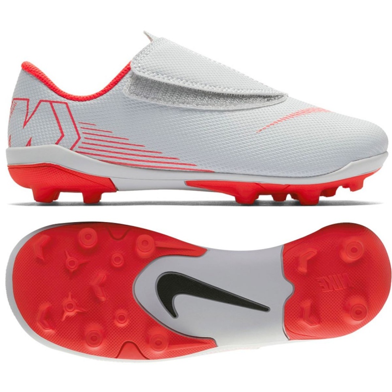 Nike Mercurial Vapor 12 Club Ps V Mg Jr AH7351-060 Fußballschuhe mehrfarbig weiß