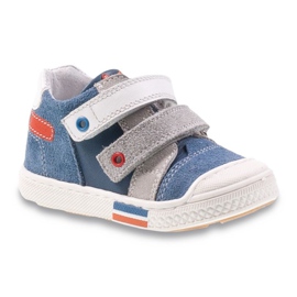 Befado Kinderschuhe 170P004 weiß blau grau rot