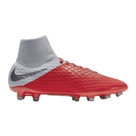 Nike Hypervenom 3 Academy Df Fg M AQ9217-600 Fußballschuhe mehrfarbig silber-