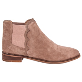 Lederstiefeletten Jodhpurstiefel braun