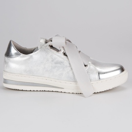 Filippo Silberne gebundene Schuhe grau