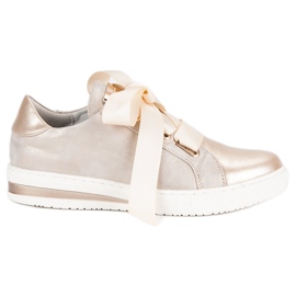 Filippo Goldene gebundene Schuhe