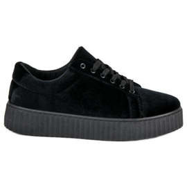 McKey Creepers-Sneaker aus Velours schwarz