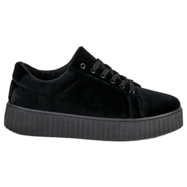 McKey Creepers-Sneaker aus Velours schwarz