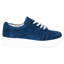 Filippo Creepers Sneakers aus Leder blau