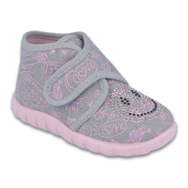 Befado Kinderschuhe Flexi PVC 526P028 grau rosa