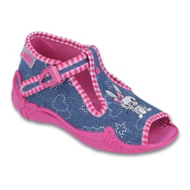 Befado Kinderschuhe 213P106 blau rosa