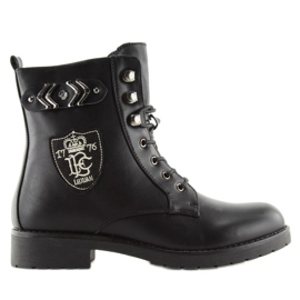 Schwarze Stiefel für Damen schwarze Stiefel H950 Schwarz