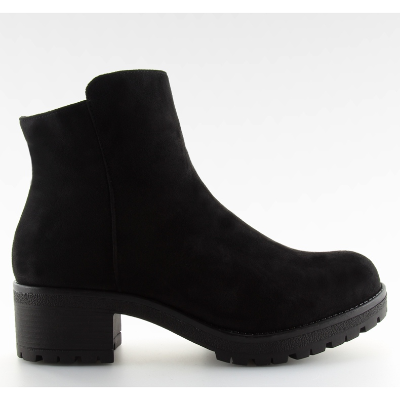 Schwarze Stiefel mit weitem Absatz JH561