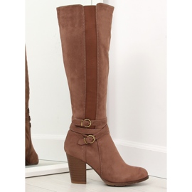 Braune High Heels 103-GG khaki