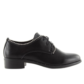 Schwarze Schnürschuhe für Damen NC190 Black