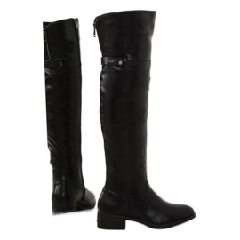 Overknee-Stiefel schwarz A-22 Schwarz