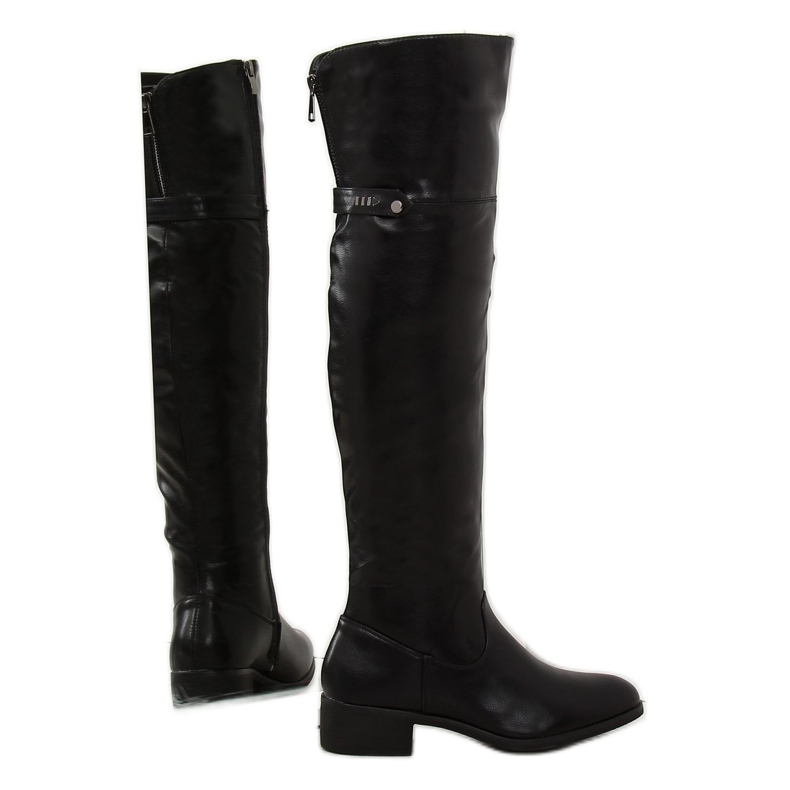 Overknee-Stiefel schwarz A-22 Schwarz
